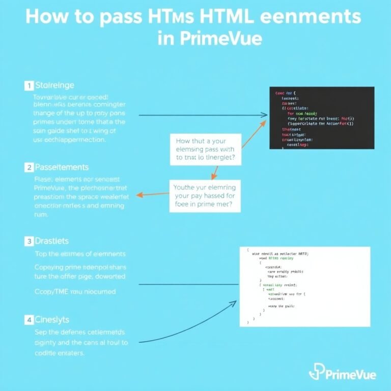 Guide Passing HTML Elements in PrimeVu